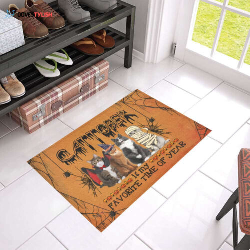 Cat Halloween Doormat Home Decor 2024