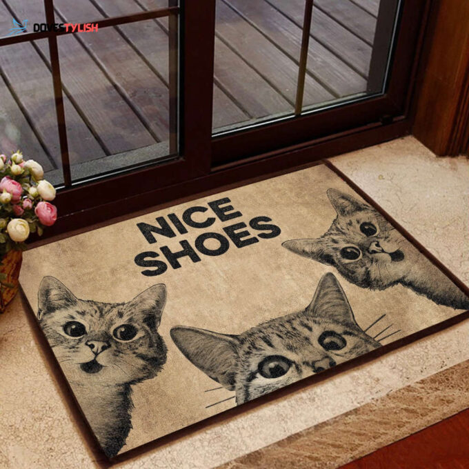 Cat- Nice Shoes All Over Printing Doormat
