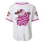 Chesire Cat Alice In Wonderland White Pink Disney Unisex Cartoon Graphics Casual Outfits Custom Baseball Jersey Gift for Men Dad