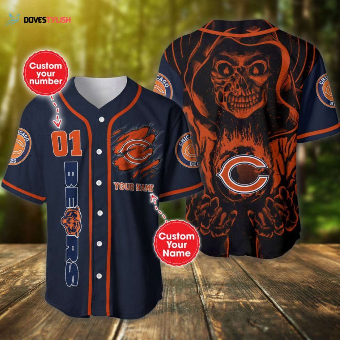 Chicago Bears Baseball Jersey Custom Name And Number