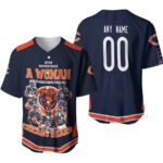 Chicago Bears Never Underestimate A Woman Who Understand Football Loves Bears Designed Allover Gift With Custom Name Number For Bears Fans Baseball Jersey
