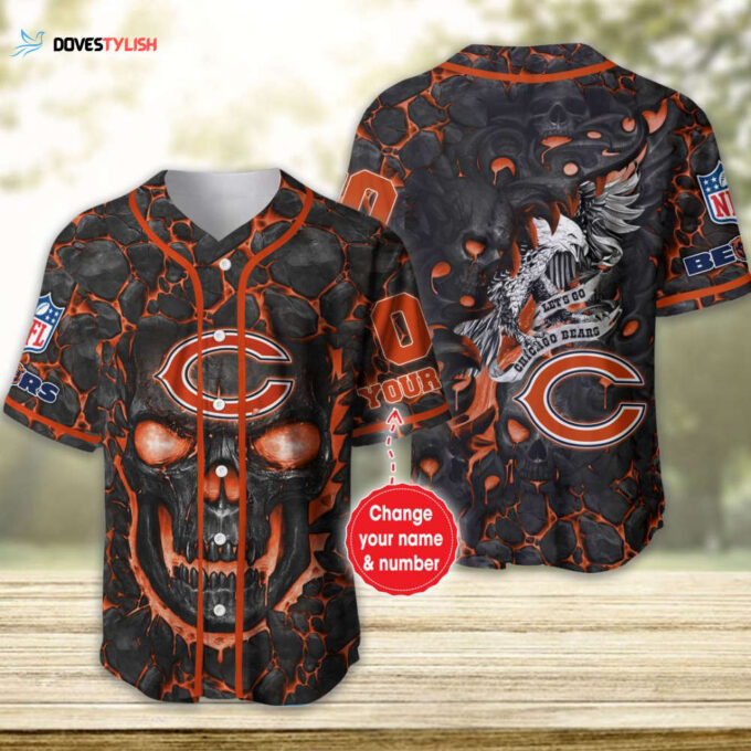 Chicago Bears Personalized Baseball Jersey