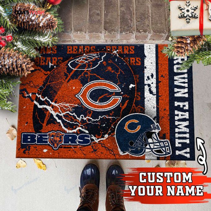 Chicago Bears Personalized Doormat Home Decor 2024