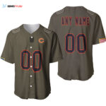 Chicago Bears Salute To Service Retired Player Limited Olive Jersey Style Custom Gift For Bears Fans Baseball Jersey