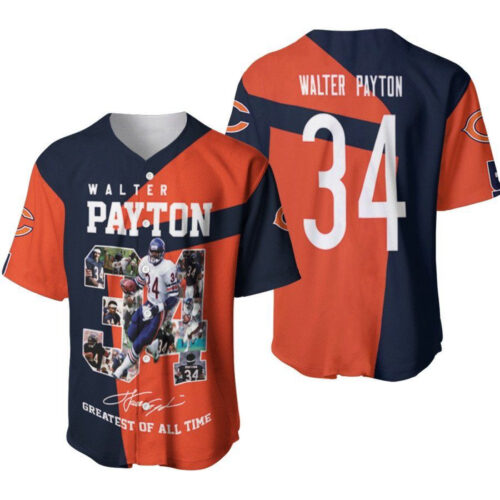 Chicago Bears Walter Payton 34 Greatest Of All Time America Football Designed Allover Gift For Bears Fans Baseball Jersey