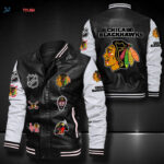 Chicago Blackhawks Leather Bomber Jacket