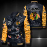 Chicago Blackhawks Leather Bomber Jacket