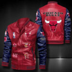 Chicago Bulls Leather Bomber Jacket