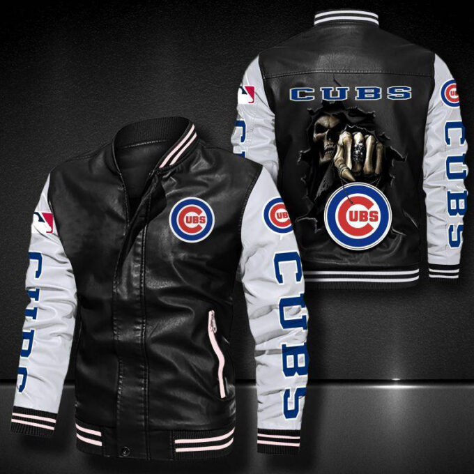 Chicago Cubs Leather Bomber Jacket