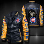 Chicago Cubs Leather Bomber Jacket