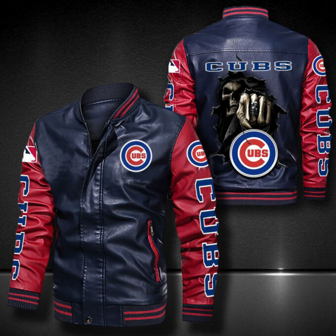 Chicago Cubs Leather Bomber Jacket