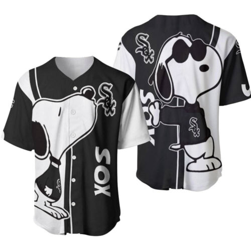 Chicago White Sox Snoopy Lover Printed Baseball Jersey Gift for Men Dad