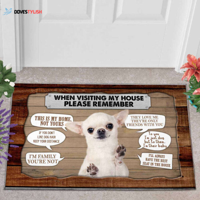 Chihuahua Please Remember Funny Indoor And Outdoor Doormat Warm House Gift Welcome Mat Gift For Chihuahua Dog Lovers