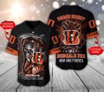 Cincinnati Bengals Baseball Jersey Personalized Skull Damn Right