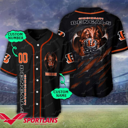 Cincinnati Bengals Personalized Baseball Jersey