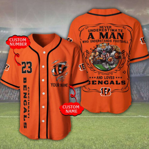 Cincinnati Bengals Personalized Baseball Jersey