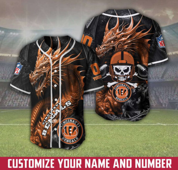 Cincinnati Bengals Personalized Baseball Jersey