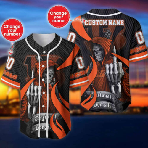 Cincinnati Bengals Personalized Baseball Jersey