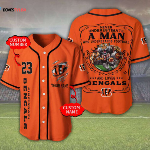 Cincinnati Bengals Personalized Baseball Jersey