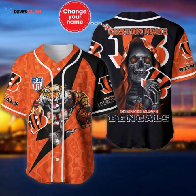 Cincinnati Bengals Personalized Baseball Jersey