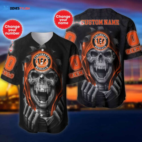 Cincinnati Bengals Personalized Baseball Jersey