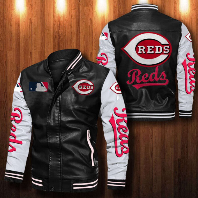 Cincinnati Reds Leather Bomber Jacket