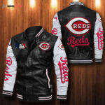 Cincinnati Reds Leather Bomber Jacket