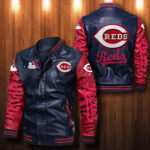 Cincinnati Reds Leather Bomber Jacket