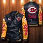 Cincinnati Reds Leather Bomber Jacket