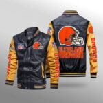 Cleveland Browns Leather Bomber Jacket