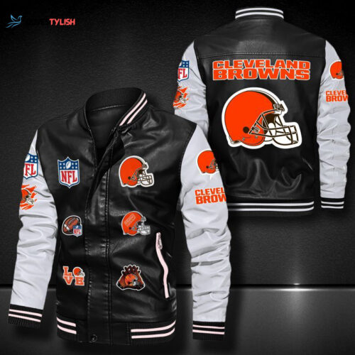 Cleveland Browns Leather Bomber Jacket