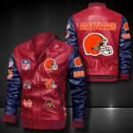 Cleveland Browns Leather Bomber Jacket