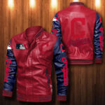 Cleveland Indians Leather Bomber Jacket