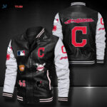 Cleveland Indians Leather Bomber Jacket