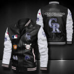 Colorado Rockies Leather Bomber Jacket