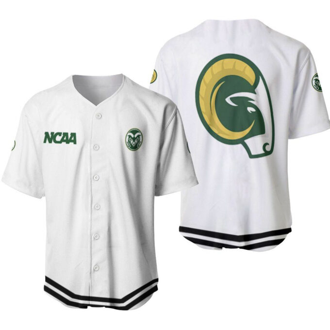 Colorado State Rams Classic White With Mascot Gift For Colorado State Rams Fans Baseball Jersey