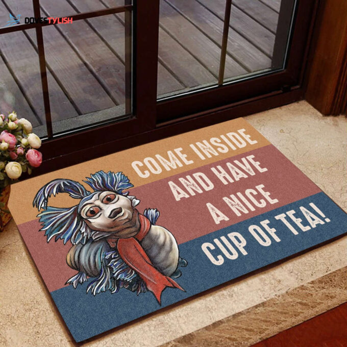 Come Inside And Have A Nice Cup Of Tea All Over Printing Doormat