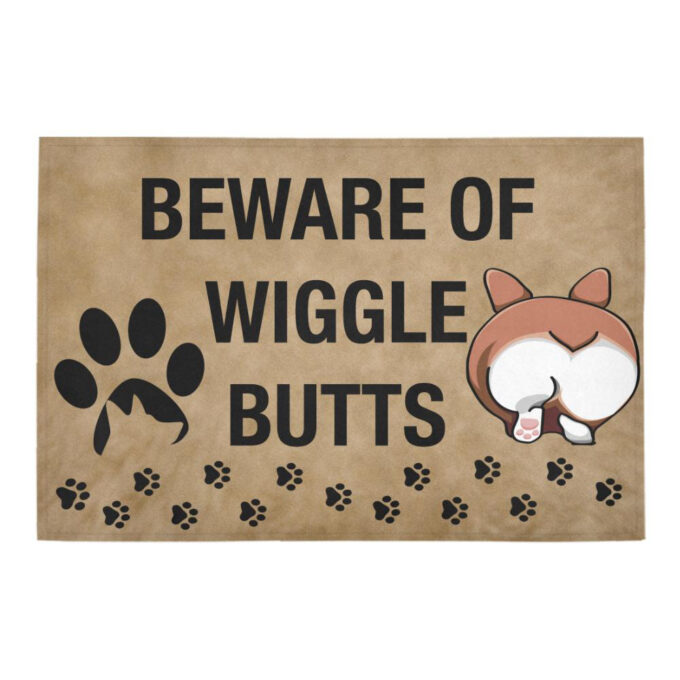 Corgi Beware Of Wiggle Butts Funny Indoor And Outdoor Doormat Warm House Gift Welcome Mat Funny Birthday Gift For Dog Lovers