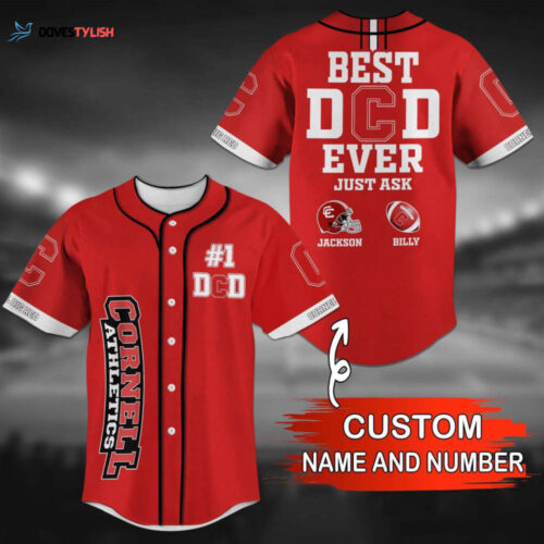 Cornell Big Red Personalized Baseball Jersey