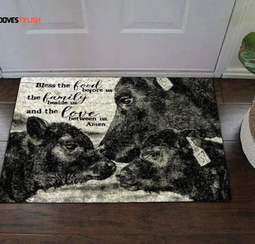 Warning Protected By Pig Funny Indoor And Outdoor Doormat Warm House Gift Welcome Mat Gift For Pig Lovers Farm Farmer