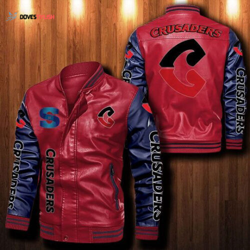 Crusaders Rugby Leather Bomber Jacket