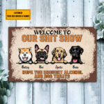 Customized Dog Doormat, Hope You Brought Alcohol And Dog Treats Personalized Doormat, Dog Family Decoration