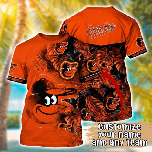 Customized MLB Baltimore Orioles 3D T-Shirt Summer Symphony For Sports Enthusiasts
