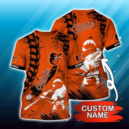Customized MLB Baltimore Orioles 3D T-Shirt Sunset Slam Chic For Sports Enthusiasts