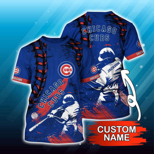 Customized MLB Chicago Cubs 3D T-Shirt Sunset Slam Chic For Sports Enthusiasts