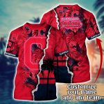 Customized MLB Cleveland Indians 3D T-Shirt Tropic MLB Style For Sports Enthusiasts