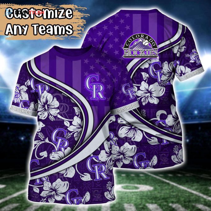 Customized MLB Colorado Rockies 3D T-Shirt Aloha Grand Slam For Sports Enthusiasts