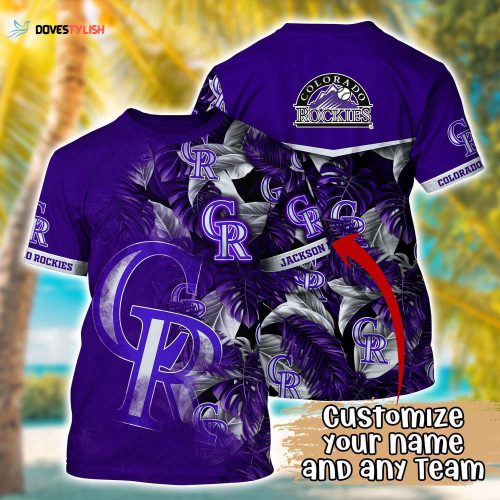 Customized MLB Colorado Rockies 3D T-Shirt Aloha Vibes For Sports Enthusiasts