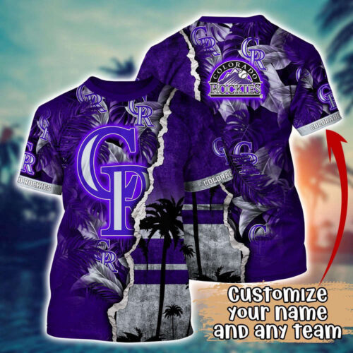Customized MLB Colorado Rockies 3D T-Shirt Tropic MLB Style For Sports Enthusiasts