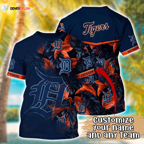 Customized MLB Detroit Tigers 3D T-Shirt Summer Symphony For Sports Enthusiasts